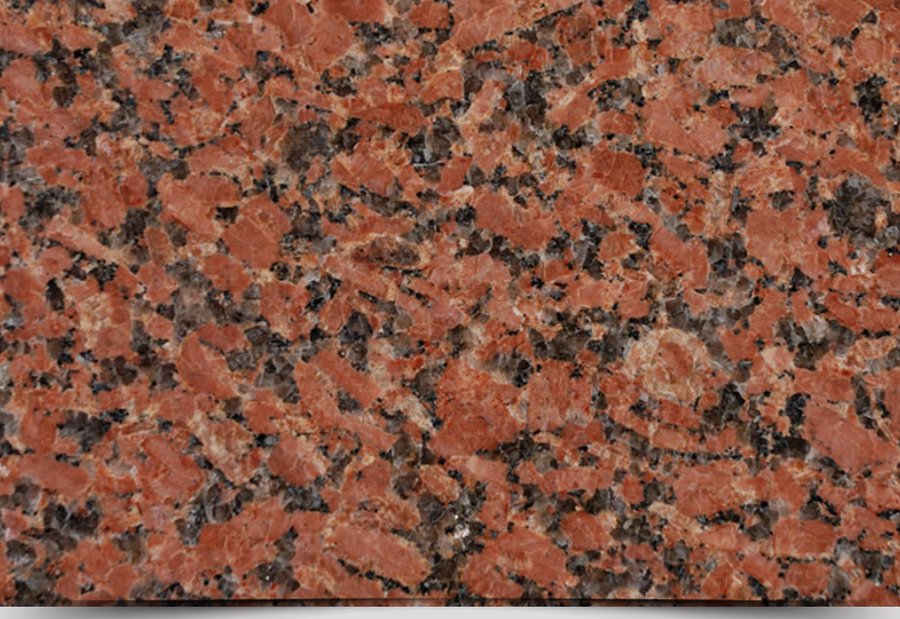 amostra de piso de granito Vermelho Brasília